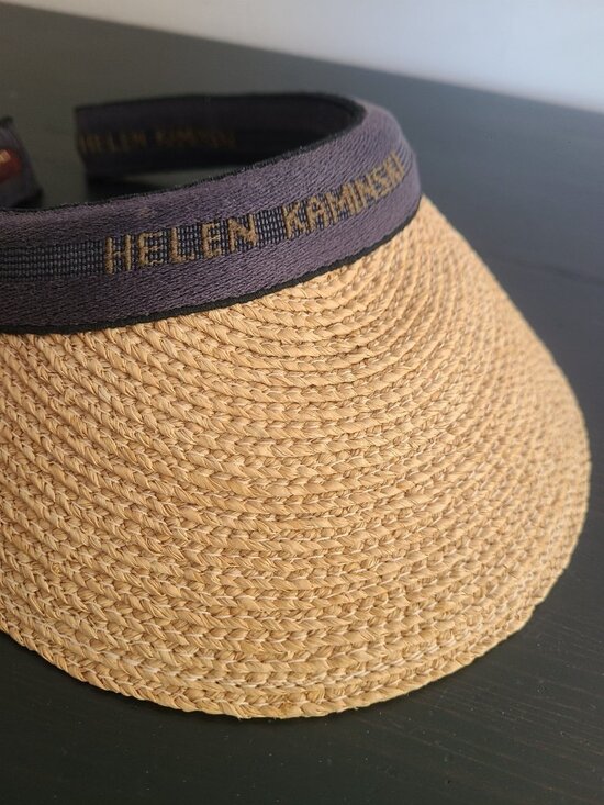 Helen Kaminski Bianca Visor Hat Black Stripe main image 5